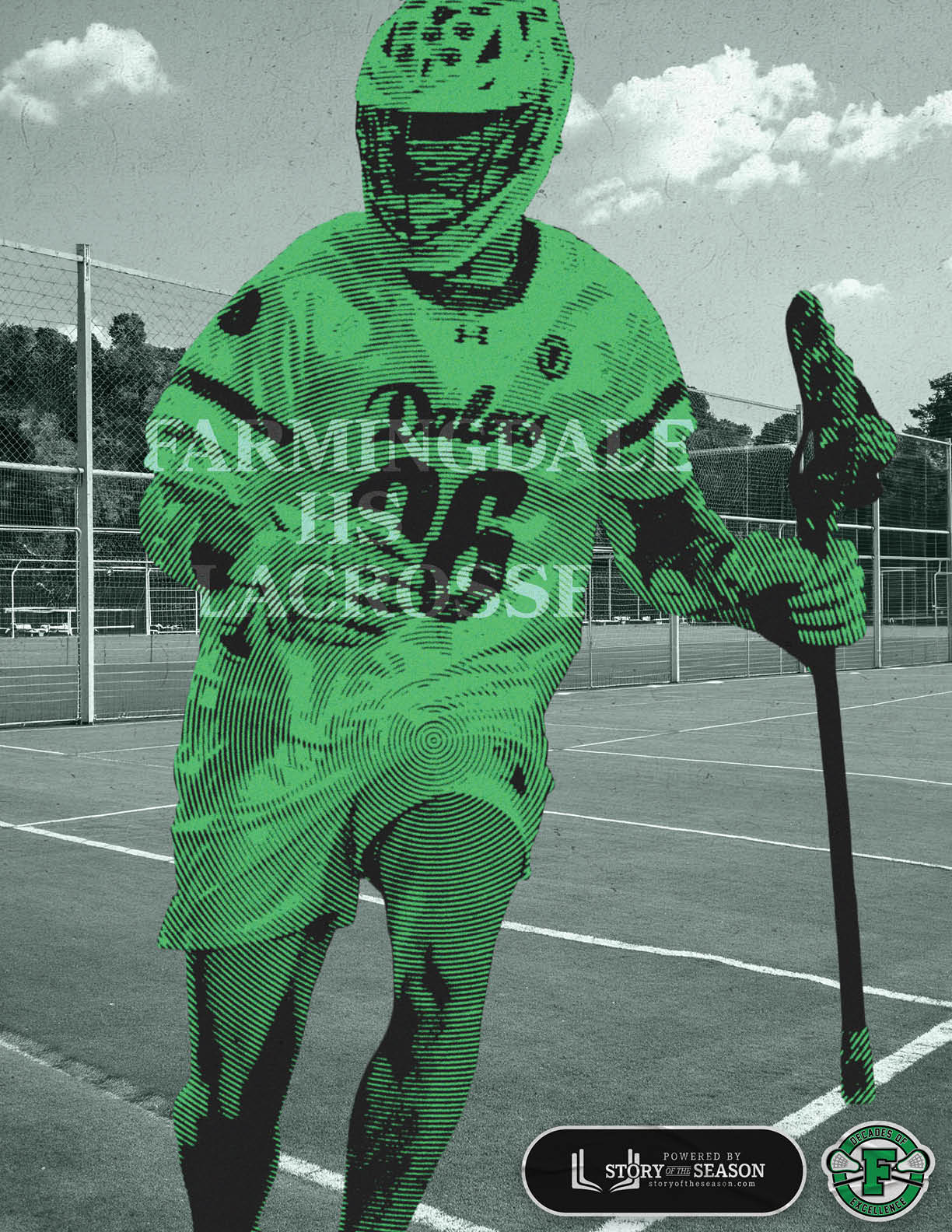 A man wearing a green jersey with the number 26 on it. Description generated by AI