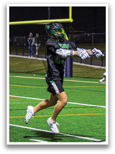 A group of people playing a game of lacrosse. AI generated content
