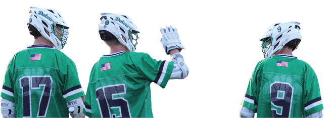 Three men wearing green jerseys with the number 16 on them. Description generated by AI