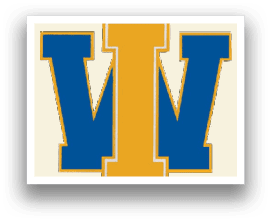 A yellow and blue logo with the letter W. Description generated by AI
