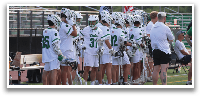 A group of people playing a game of lacrosse on a field. AI generated content
