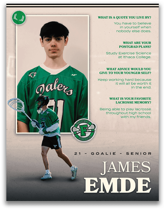 A poster showing the game statistics of lacrosse. Description generated by AI