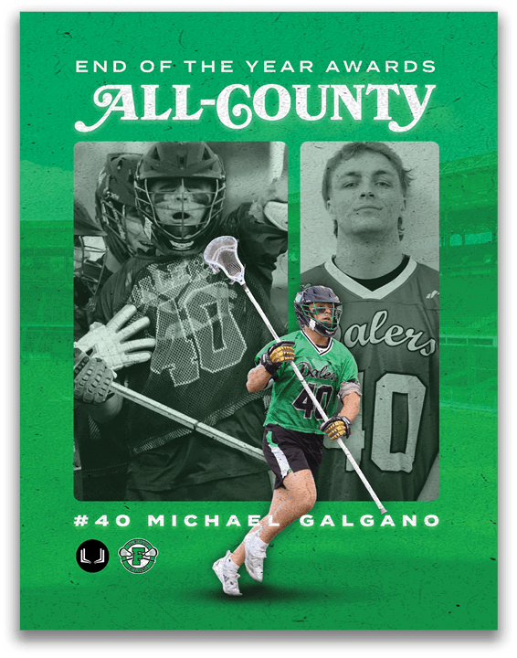 A green and white advertisement for a hockey game. Description generated by AI
