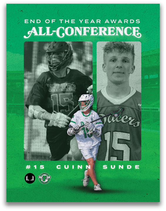 A green and white advertisement for a hockey game. Description generated by AI
