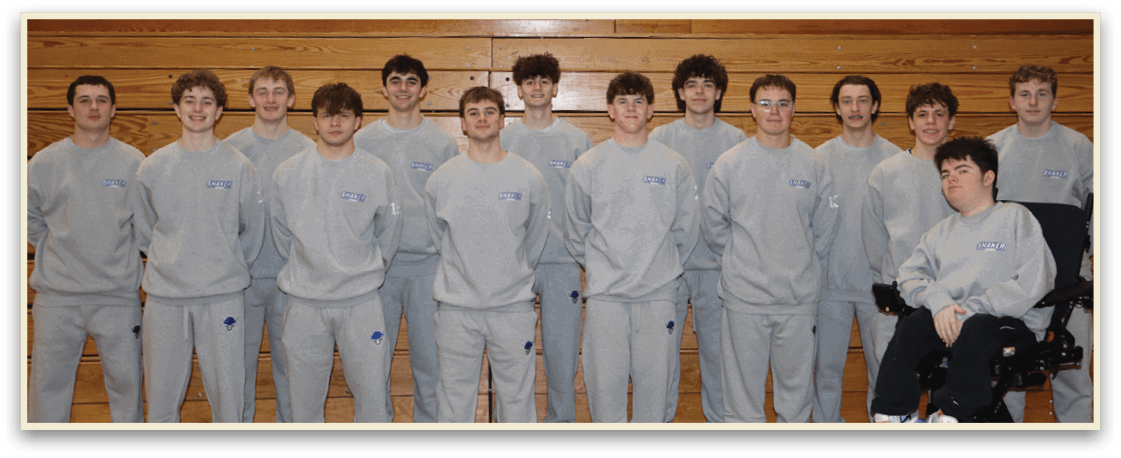 A group of young men in grey sweatshirts pose for a picture. AI generated content