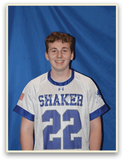 A young man wearing a blue and white jersey with the number 22 on it. AI generated content