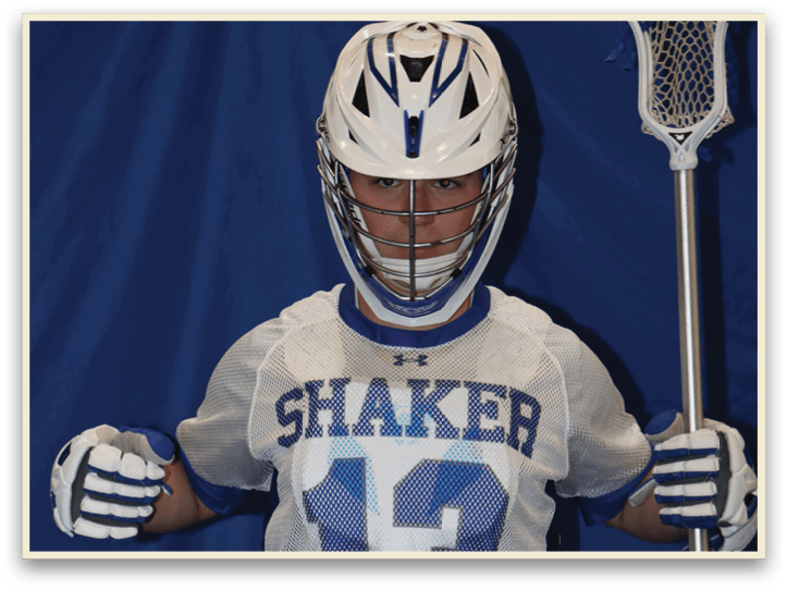 A lacrosse player wearing a jersey with the number 13 on it. AI generated content