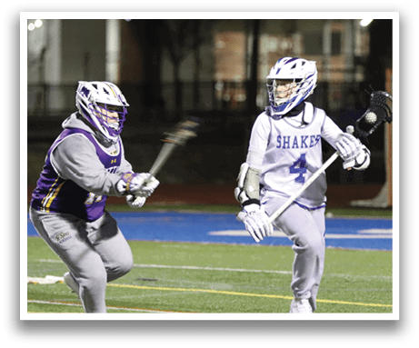 Two people playing a game of lacrosse on a field. AI generated content