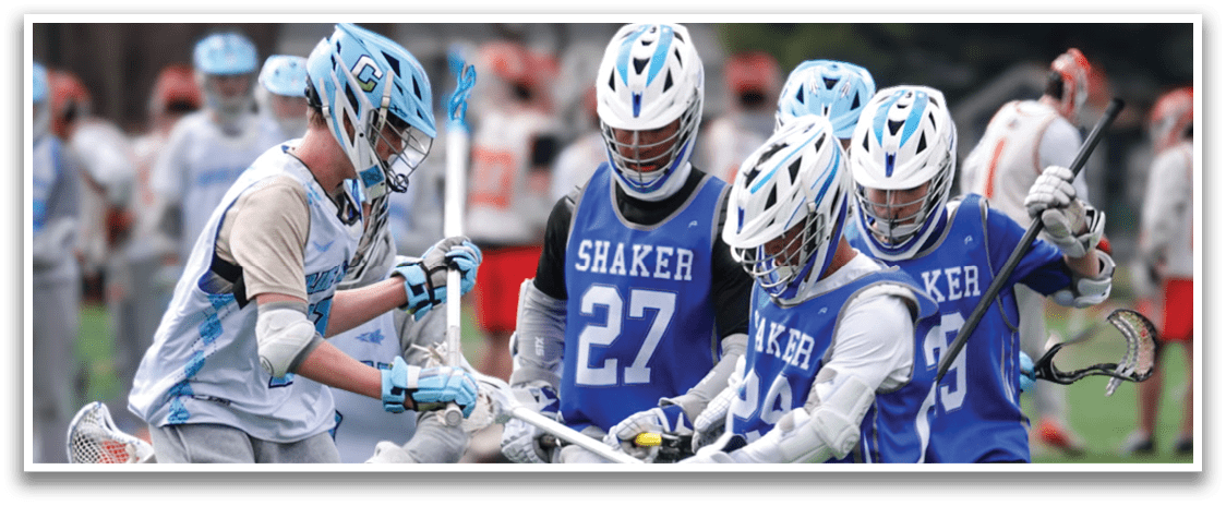 A group of young men playing a game of lacrosse. AI generated content