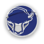 A collection of stickers featuring a bison, a football, a hockey stick, a basketball, a baseball, and a soccer ball. AI generated content