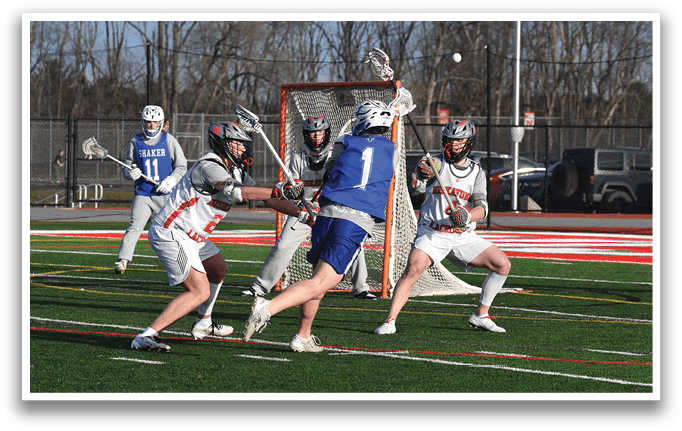 A group of people playing a game of lacrosse. AI generated content