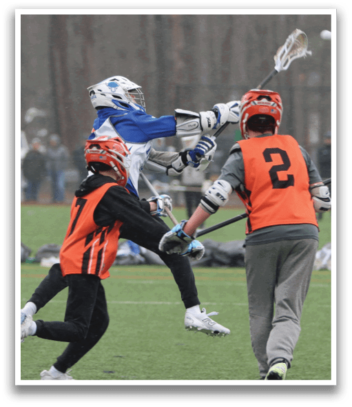 A group of people playing a game of lacrosse. AI generated content