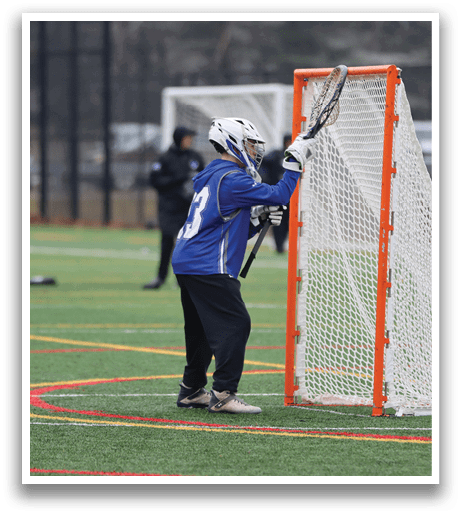 A group of people playing a game of lacrosse. AI generated content