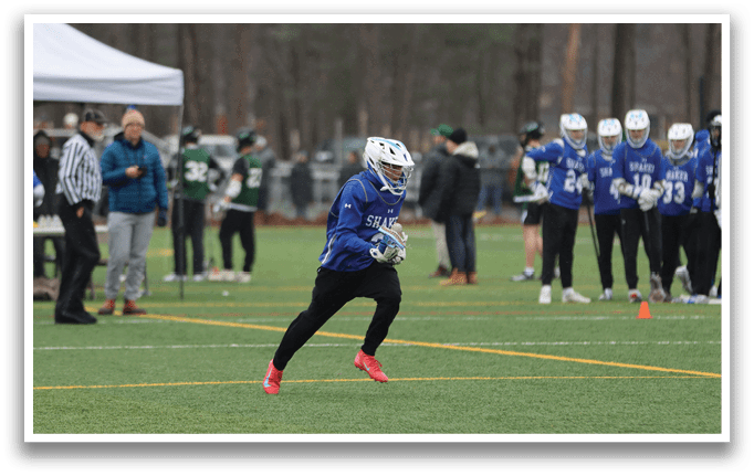 A group of people are playing a game of football on a field. AI generated content