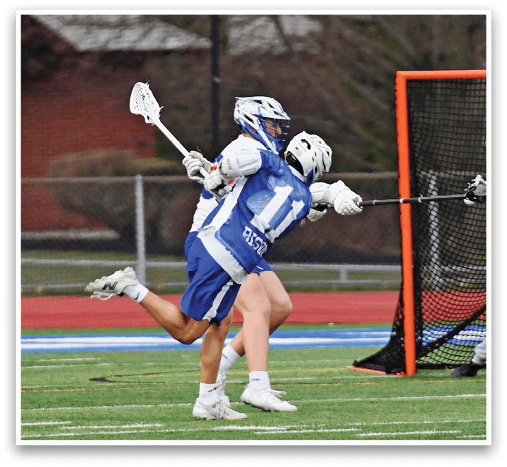 A group of people playing a game of lacrosse. AI generated content