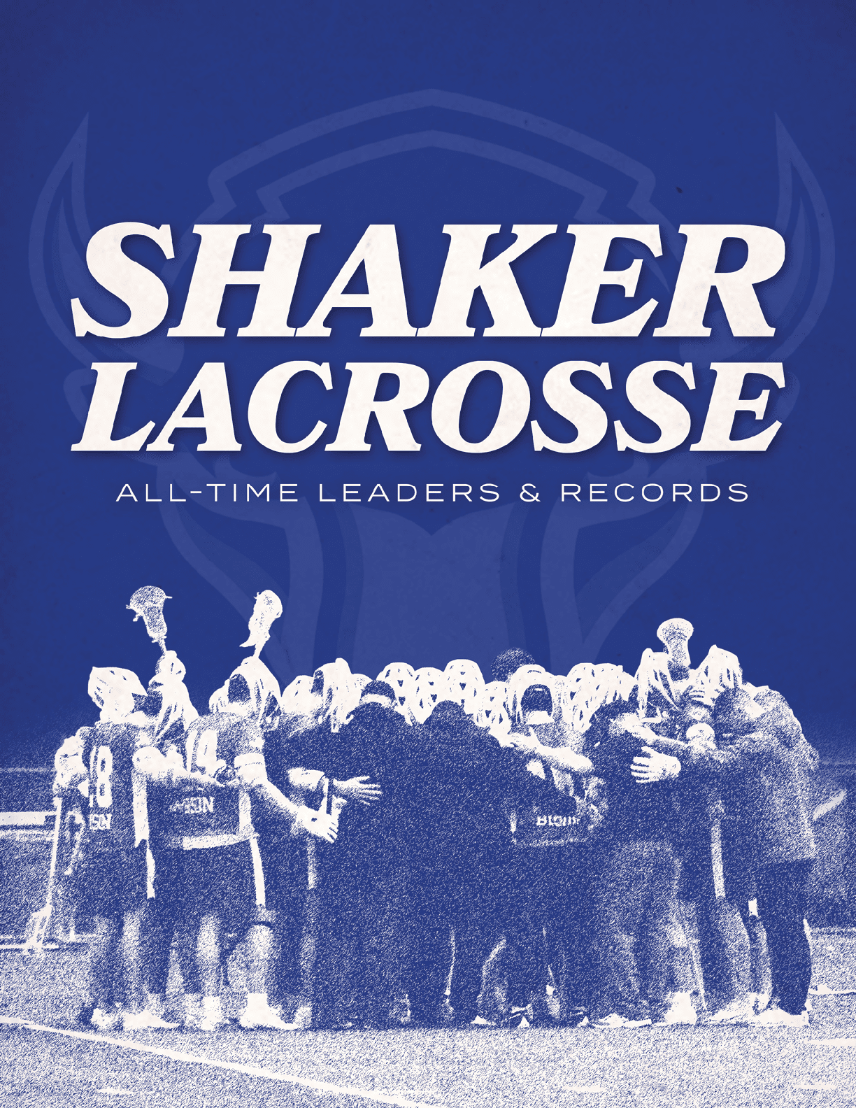 A group of lacrosse players huddled together on a field. AI generated content