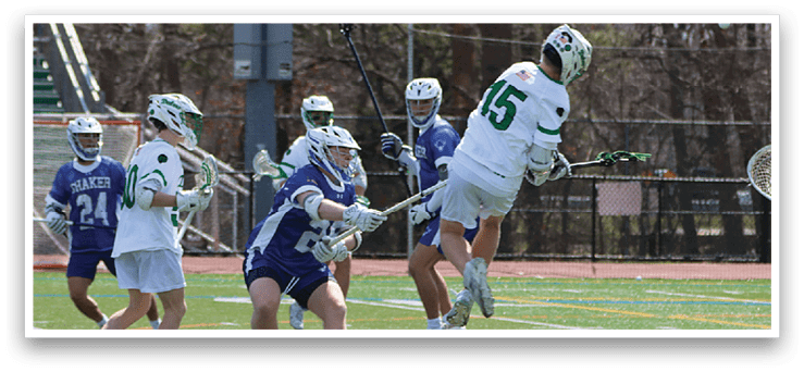 A group of people playing a game of lacrosse on a field. AI generated content