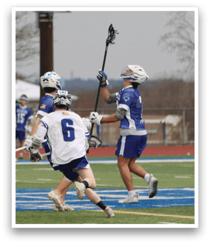 A group of people playing a game of lacrosse on a field. AI generated content