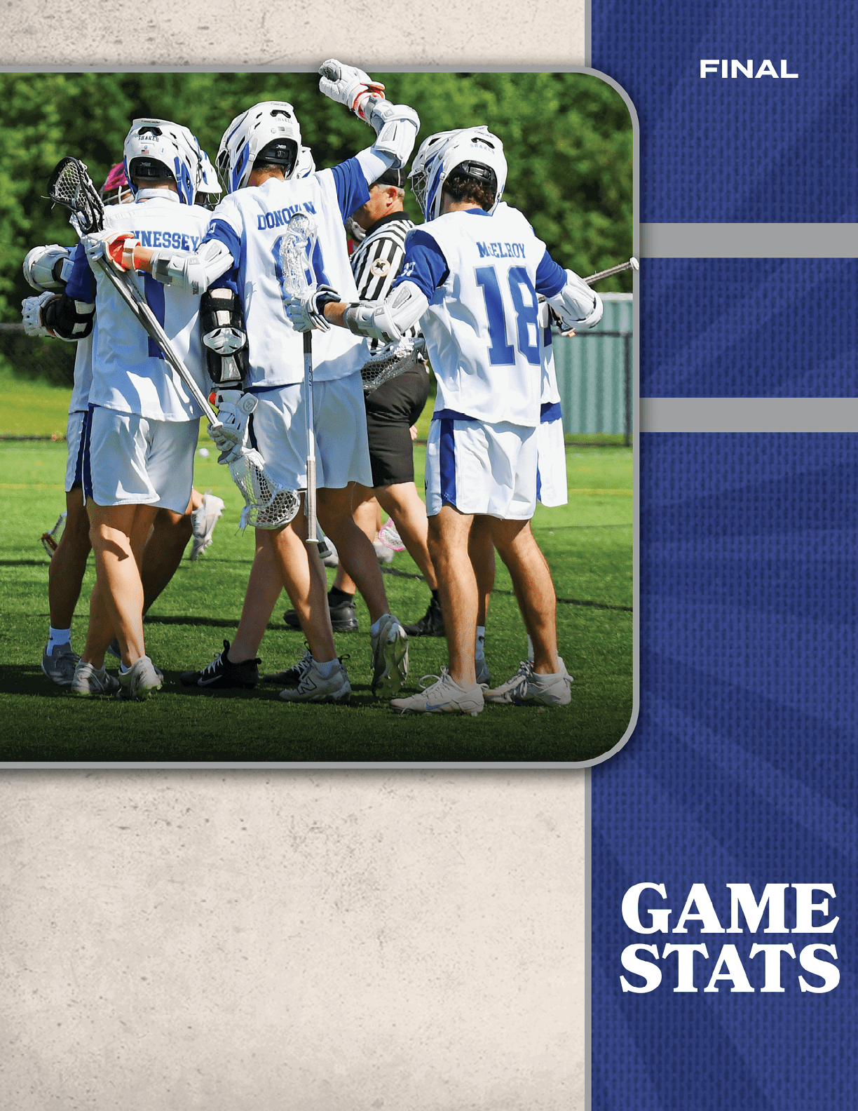 A group of people playing a game of lacrosse. Description generated by AI