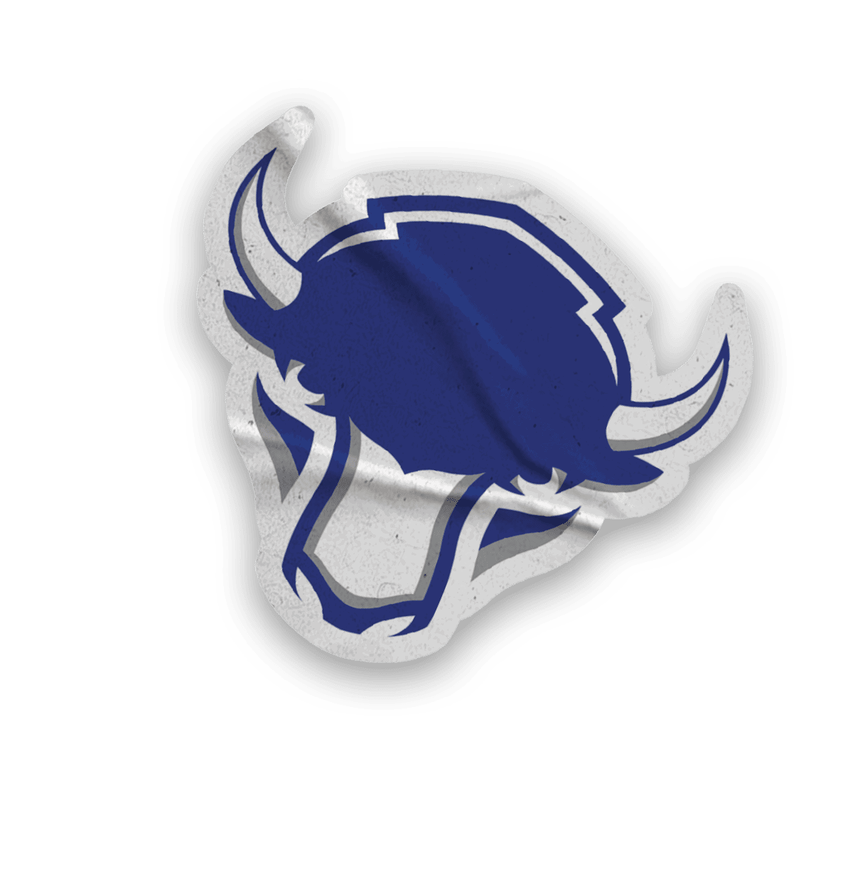 A collection of stickers with various designs, including a bison, a hockey stick, a football, and a hand. AI generated content