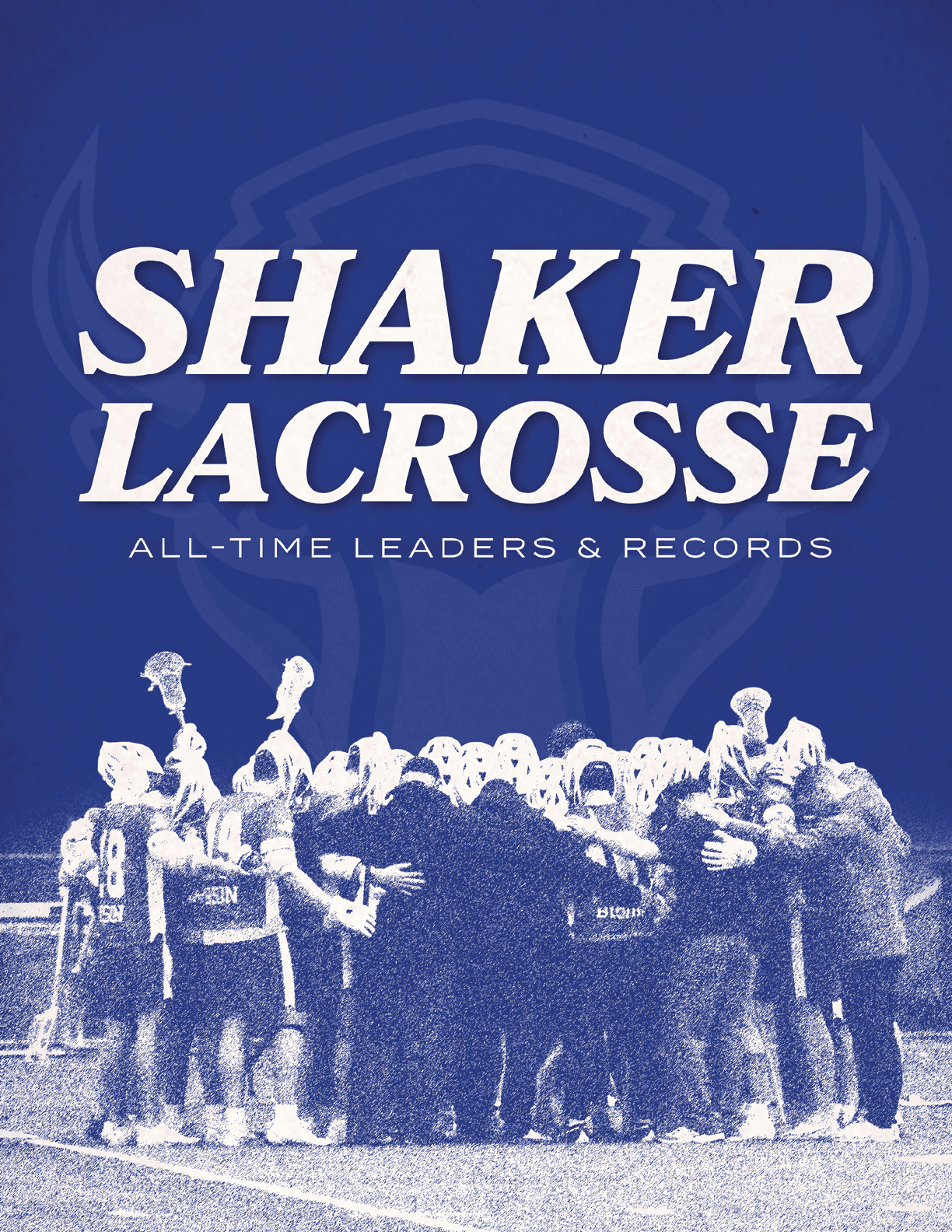 A group of lacrosse players huddled together on a field. AI generated content