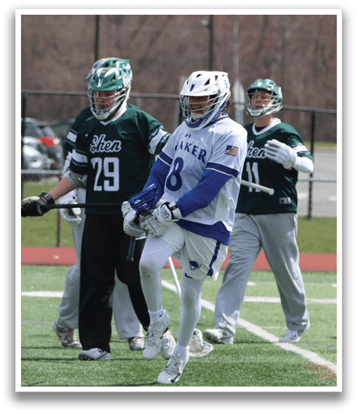 A group of young men playing a game of lacrosse. AI generated content