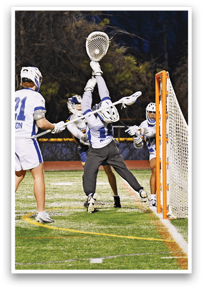 A group of people playing a game of lacrosse. AI generated content