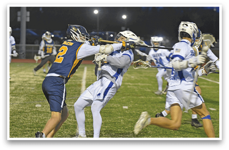 A group of people playing a game of lacrosse on a field. AI generated content