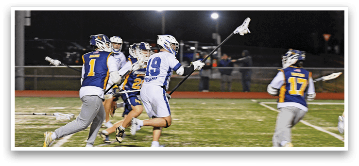 A group of people playing a game of lacrosse. AI generated content