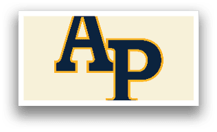 A blue and yellow logo for APU. AI generated content