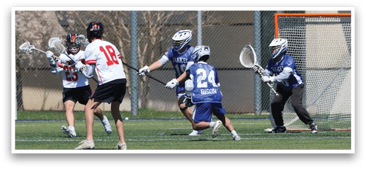 A group of people playing a game of lacrosse. AI generated content