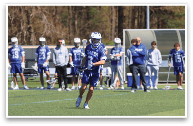 A group of people playing a game of lacrosse. AI generated content
