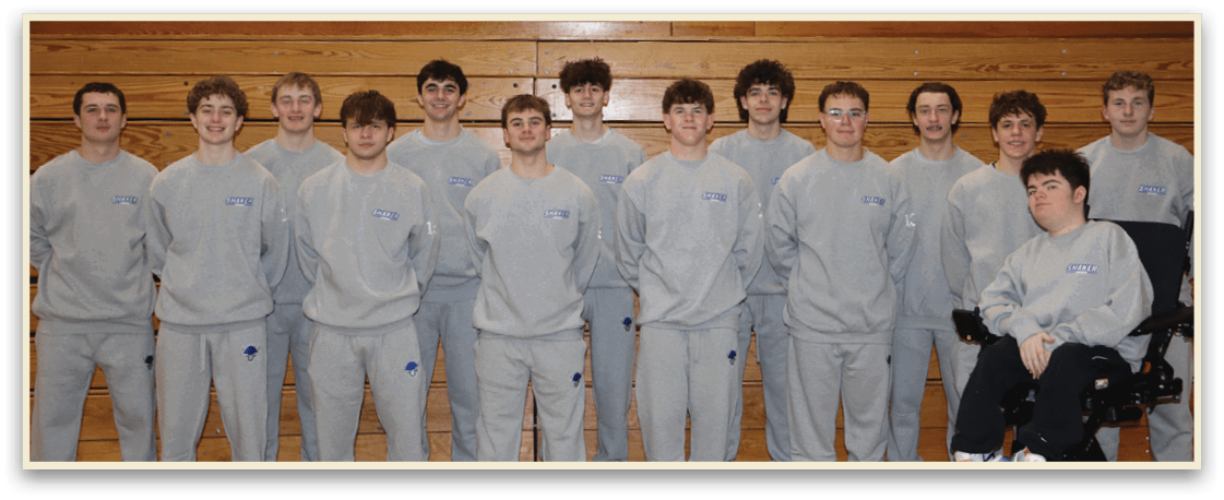 A group of young men in grey sweatshirts pose for a picture. AI generated content
