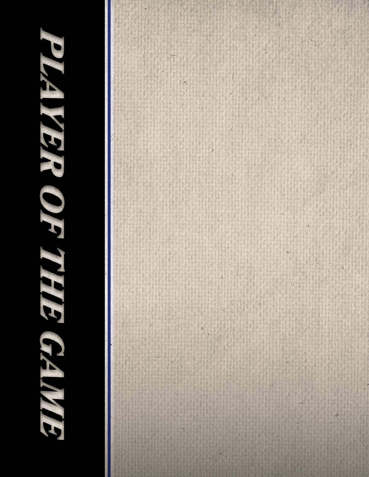 A book cover with the title Player of the Game. AI generated content