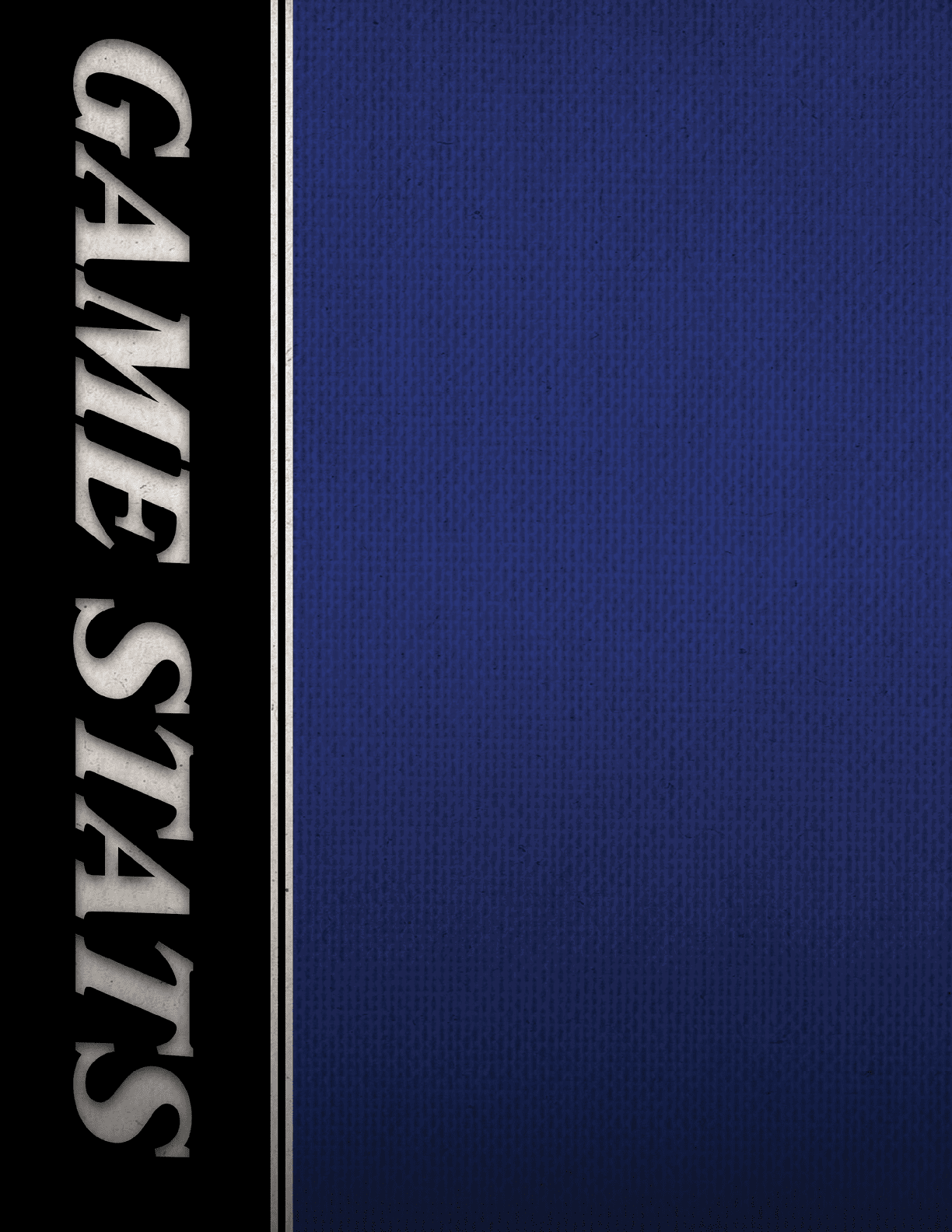 A blue and white striped fabric with the word game on it. AI generated content