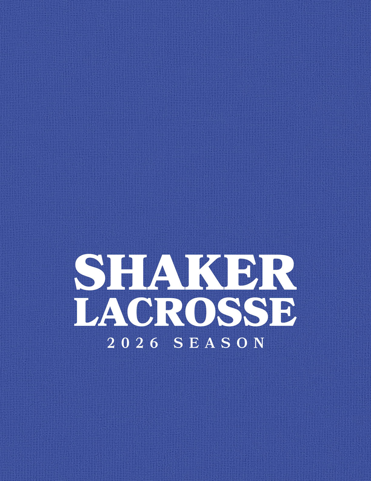A blue and white lacrosse shirt with the words “Shaker Lacrosse" written on it. AI generated content