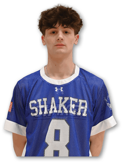 A young man wearing a blue shirt with the number 8 on it. AI generated content