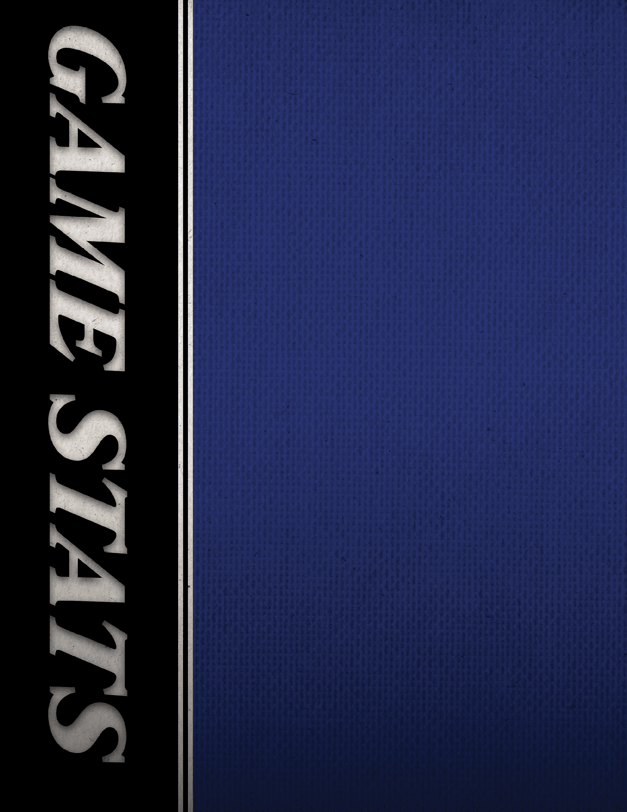 A blue and white striped fabric with the word game on it. AI generated content