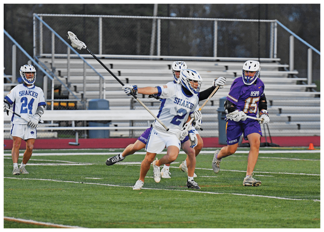 A group of people playing a game of lacrosse on a field. AI generated content