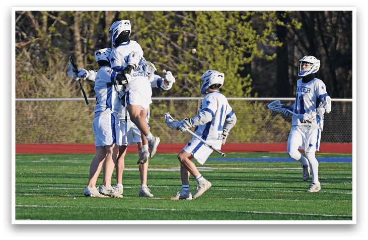 A group of young men celebrating on a field. AI generated content