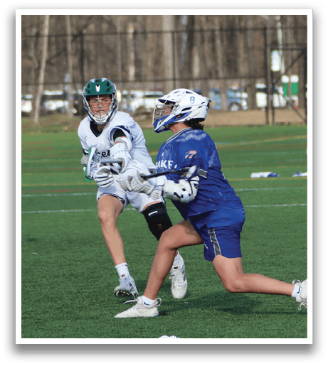 A group of men playing a game of lacrosse on a field. AI generated content