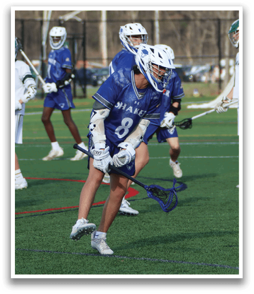 A group of people playing a game of lacrosse on a field. AI generated content