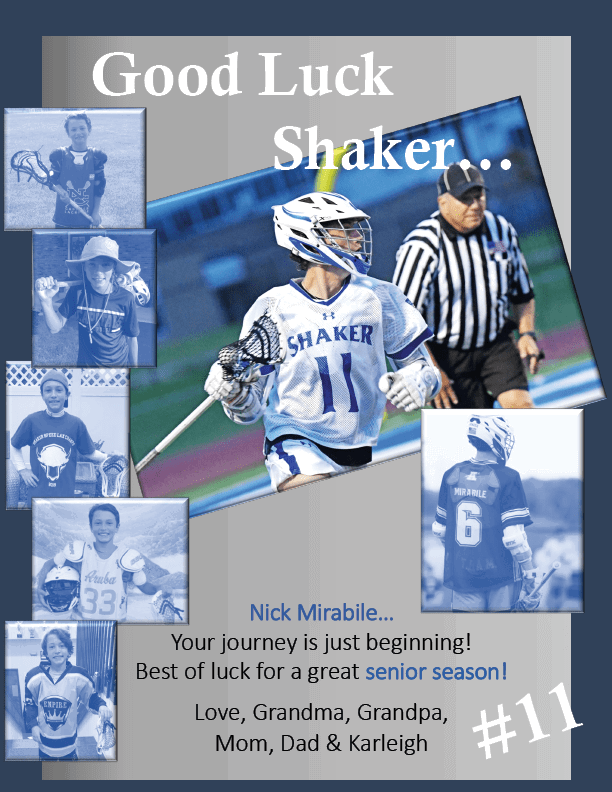 A poster with a man in a white and blue uniform. Description generated by AI