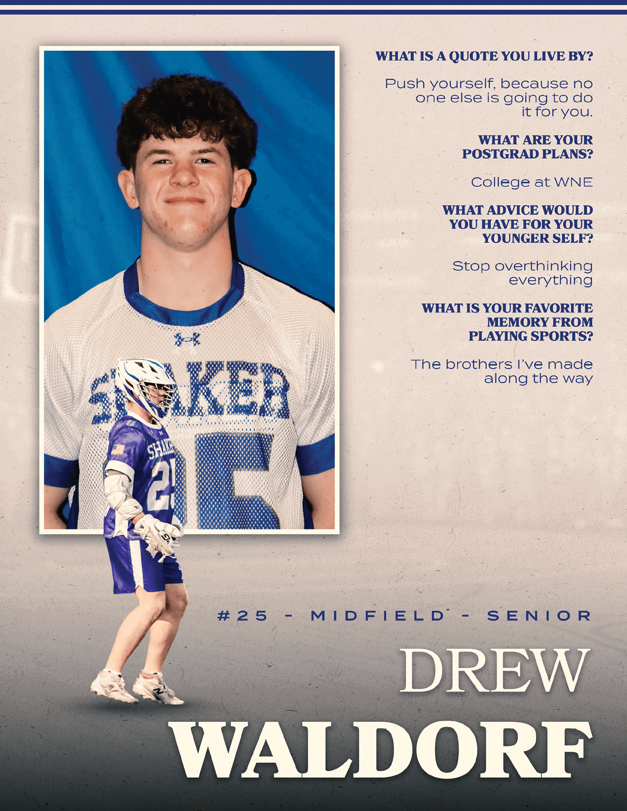 A young man wearing a jersey with the number 25 on it. Description generated by AI