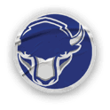 A collection of stickers featuring a bison, a football, a hockey stick, a basketball, a baseball, and a soccer ball. AI generated content