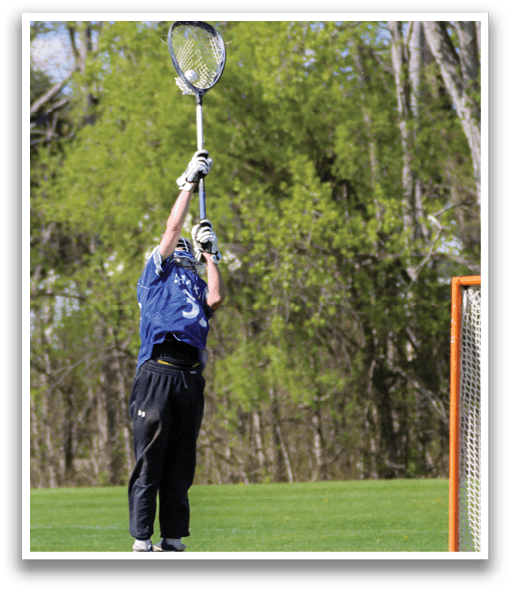 A man is jumping in the air to hit a ball. Description generated by AI