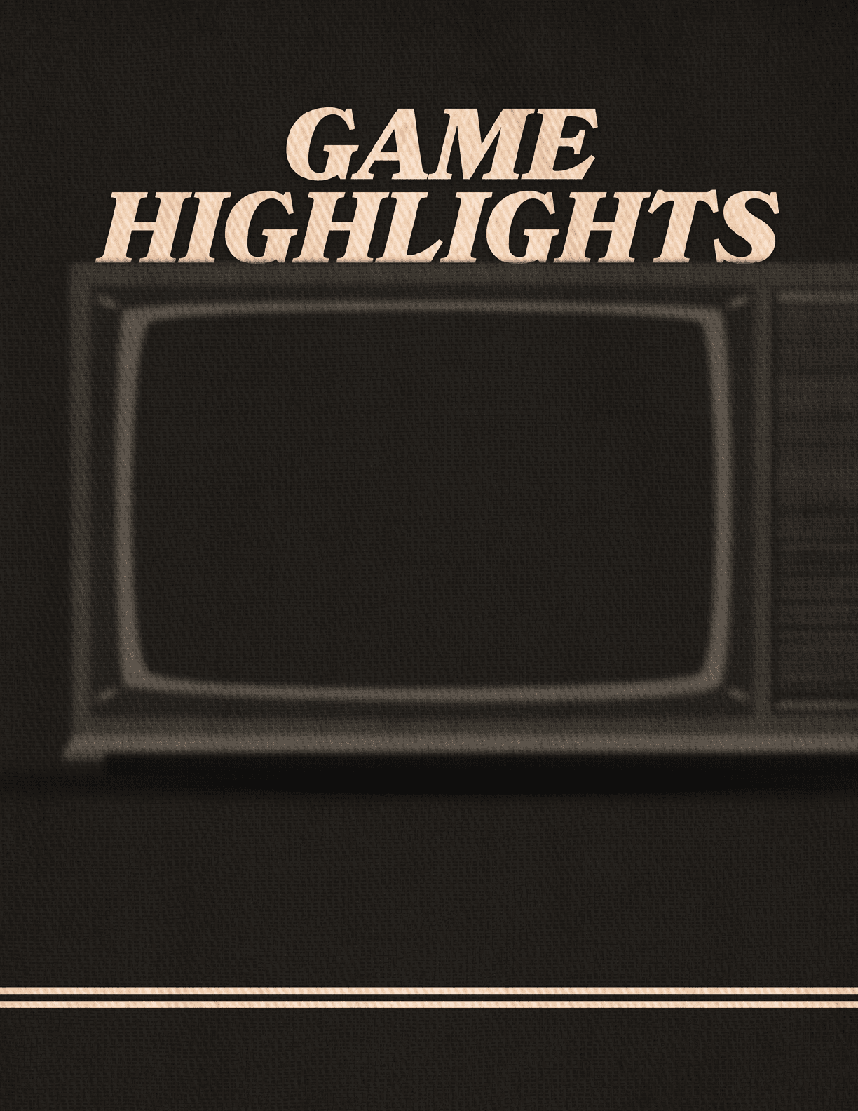 A black and white television screen. Description generated by AI