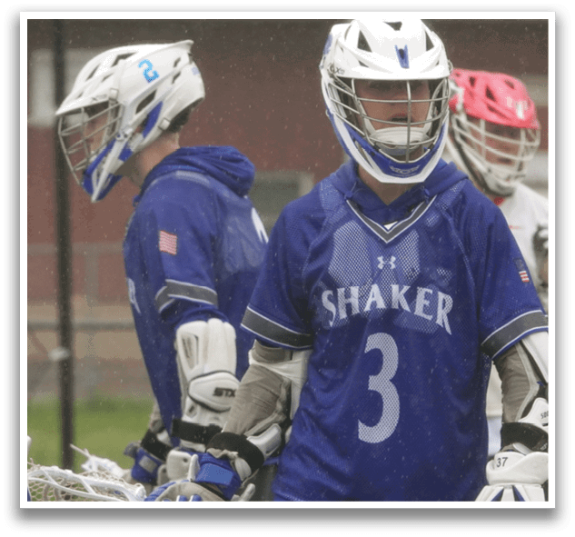 A man wearing a blue and white jersey with the number 3 on it. Description generated by AI
