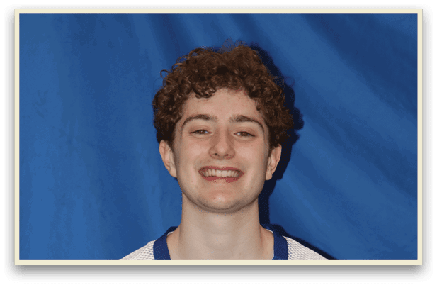 A young man wearing a blue and white jersey with the number 10 on it. AI generated content