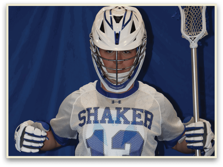 A lacrosse player wearing a jersey with the number 13 on it. AI generated content